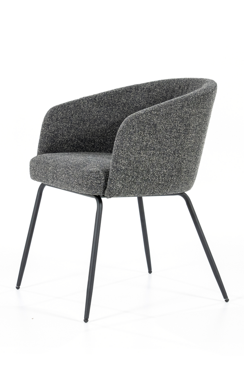 Silla con Respaldo Curvo Tapizada Gris | OROA Home Astrid | Oroa.es