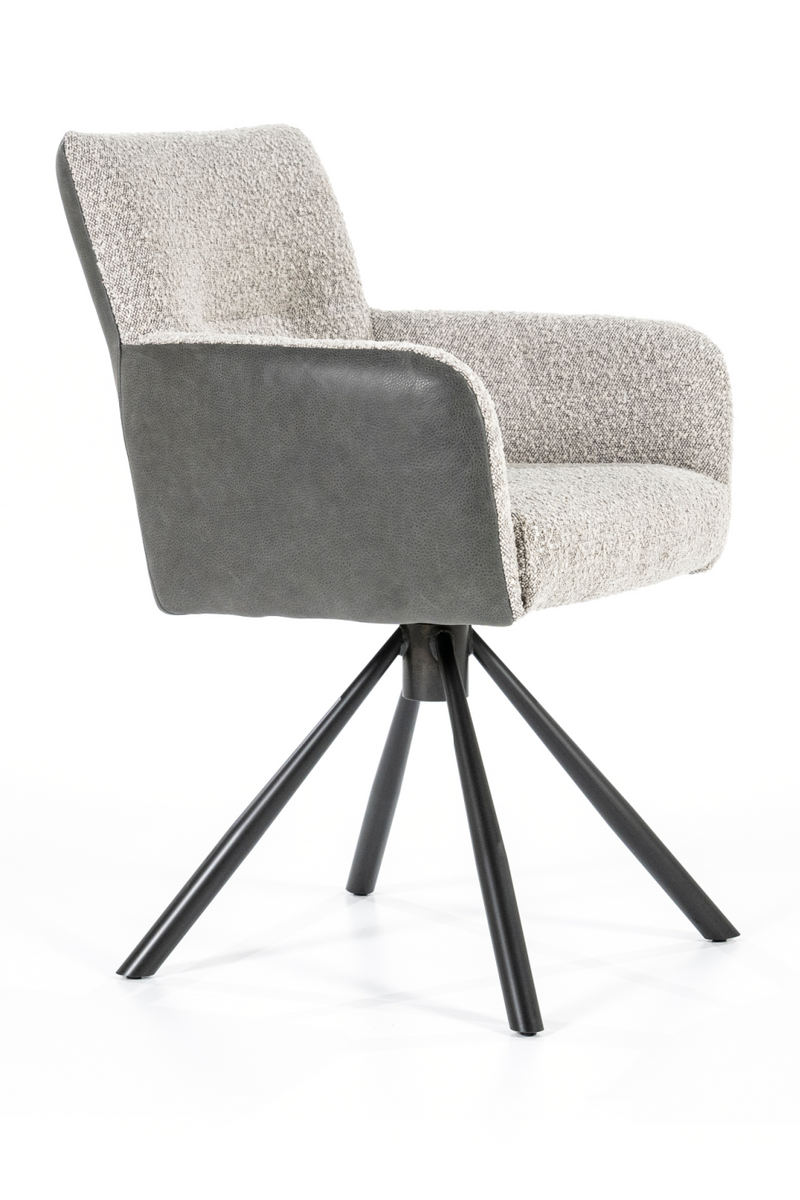 Silla de Comedor Beige Bouclé y Gris | OROA Home Sef | Oroa.es