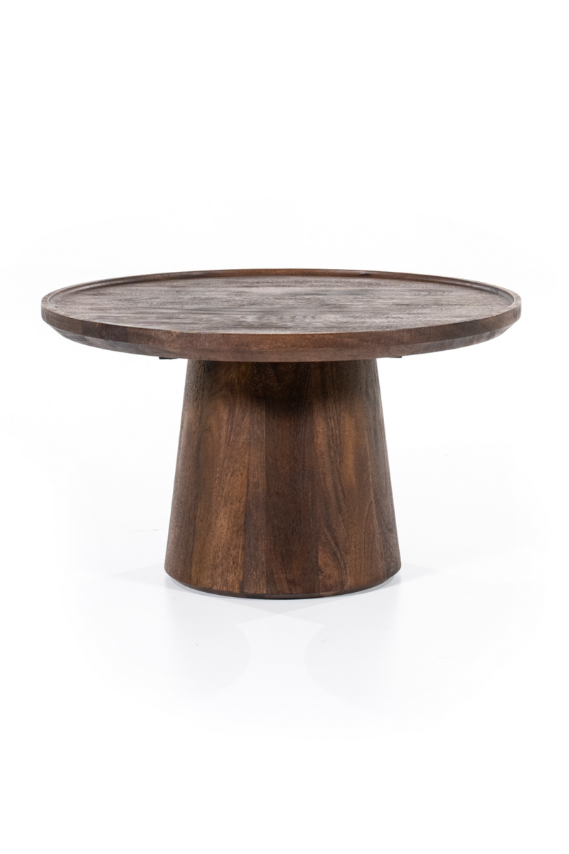 Mesa de Centro con Pedestal de Madera | OROA Home Ron | Oroa.es