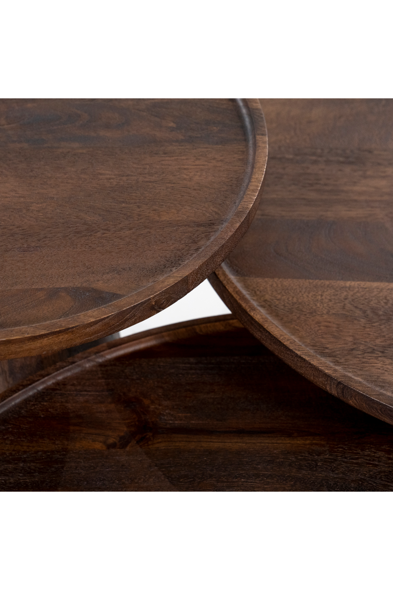 Mesa de Centro con Pedestal de Madera | OROA Home Ron | Oroa.es