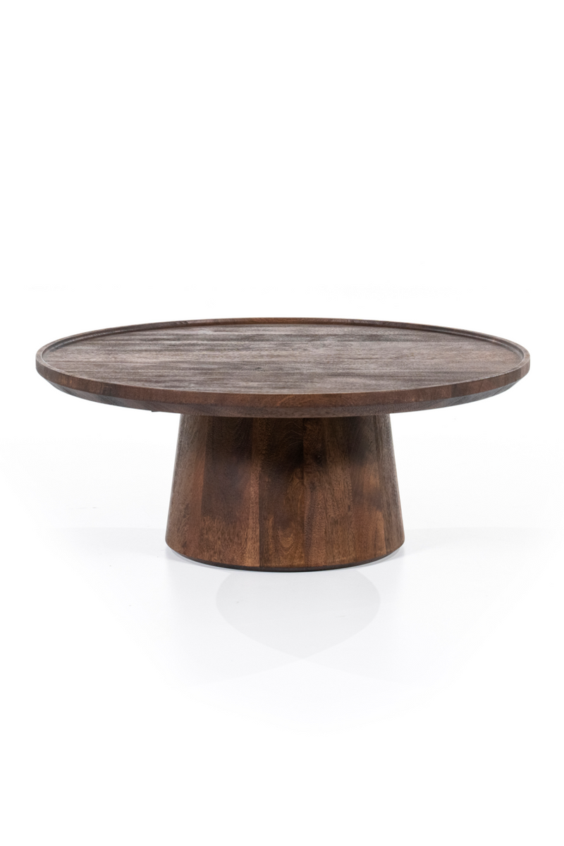 Mesa de Centro con Pedestal de Madera | OROA Home Ron | Oroa.es