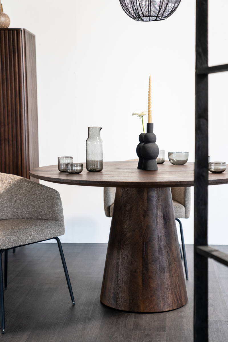 Mesa de Comedor con Pedestal de Madera | OROA Home Aron | Oroa.es