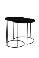 Mesa Auxiliar con Bandeja Redonda (Set de 2) | Ethnicraft Mesas Bandeja | Oroa.es