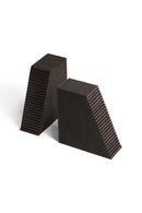 Sujetalibros Barnizado de Caoba (2) | Ethnicraft Grooves | Oroa.es